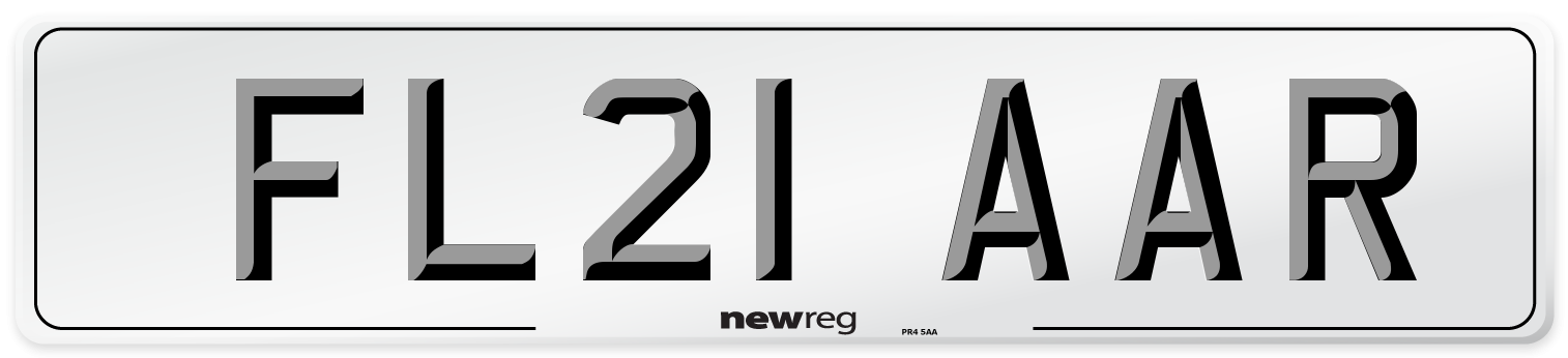 FL21 AAR Number Plate from New Reg
